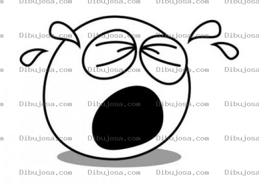 Dibujo para colorear Colorear carita llorando