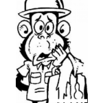 Dibujo para colorear La cago Este mono la cago Dibujo De Mono Preocupado Para Pintar Y Colorear Mico Con Una Gran Preocupacion Para Pintar Y Colorear Mono Angustiado La Angustia Del Mono