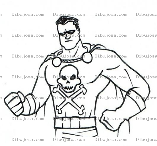 Dibujo para colorear Supermuerte Dibujo De Super Muerte Para Pintar Y Colorear Super Punisher O Super Castigador