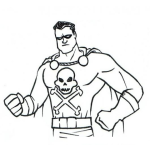 Dibujo para colorear Supermuerte Dibujo De Super Muerte Para Pintar Y Colorear Super Punisher O Super Castigador