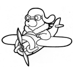 Dibujo para colorear Perrito Aviador Dibujo De Perro En Avioneta Para Pintar Y Colorear Perro Pilotoaviador