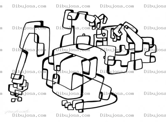 Dibujo para colorear Figura Abstracta Para Colorear