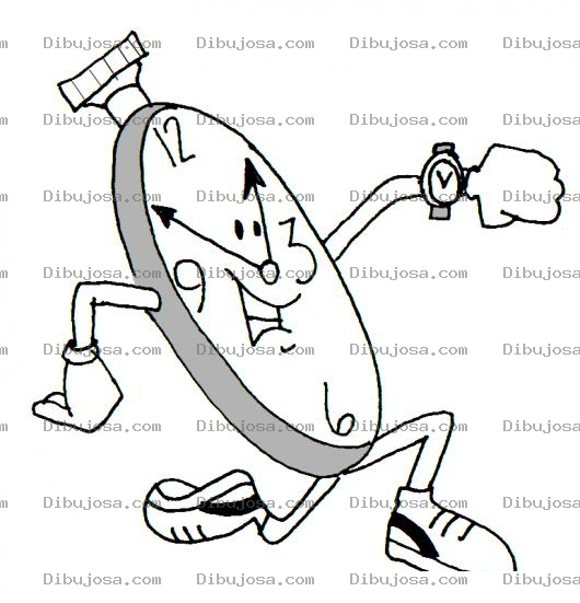 Dibujo para colorear Eltiempocorre Dibujo De Reloj Corriendo Para Ejemplificar Que El Tiempo Corre De Prisa Para Pintar Y Colorear El Tiempo Pasa Rapido