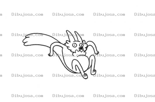Dibujo para colorear Zorro Saltano Desde El Techo Para Pintar Y Colorear
