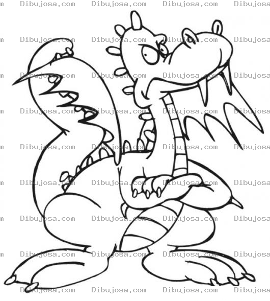 Dibujo para colorear Dibujo De Dragon Enojado Y Sentido Para Pintar Y Colorear Dragon Ofendido Sentidito