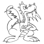 Dibujo para colorear Dibujo De Dragon Enojado Y Sentido Para Pintar Y Colorear Dragon Ofendido Sentidito
