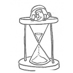 Dibujo para colorear Reloj De Arena Dibujo De Un Hombre Viendo Pasar El Tiempo Para Pintar Y Colorear Perdiendo El Tiempo