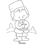 Dibujo para colorear Rusito Dibujo De Nino Ruso Para Pintar Y Colorear Muchachito De Russia