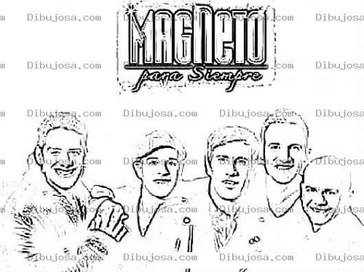 Dibujo para colorear Magneto Mexico Dibujo Del Grupo Magneto Para Pintar Y Colorear Magneto Para Siempre