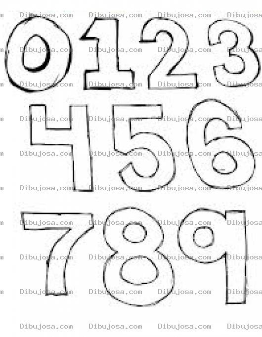 Dibujo para colorear 0123456789 Dibujo De Los Numeros Del 0 Al 9 Para Colorear Numeros Del Cero Al 9 09 0al9
