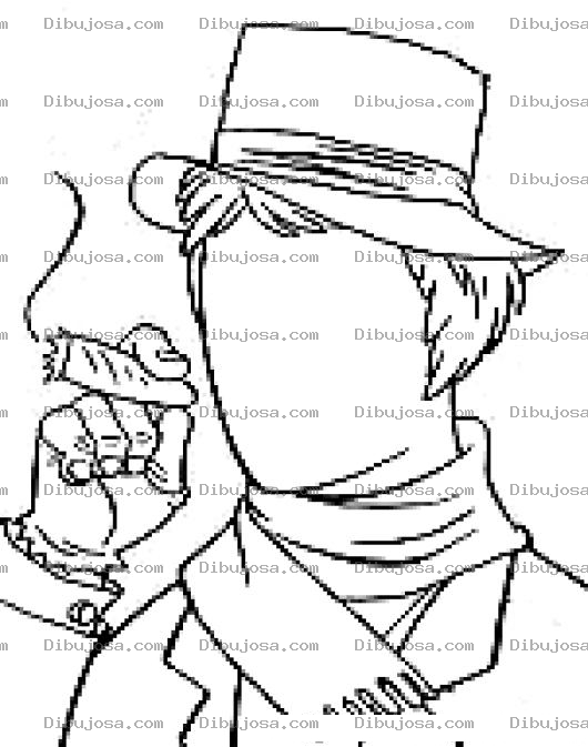 Dibujo para colorear Fumador Descarado Dibujo De Un Hombre Sin Cara Fumando Un Puro Para Colorearle Los Ojos La Nariz Y La Boca