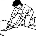 Dibujo para colorear Pisero Dibujo De Un Albanil Poniendo Piso Para Colorear
