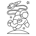 Dibujo para colorear Dibujo De Astronauta Para Pintar Y Colorear