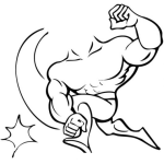 Dibujo para colorear Musculoso Sin Cabeza Para Pintar Y Colorear