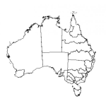 Dibujo para colorear Mapa De Australia Para Pintar Y Colorear