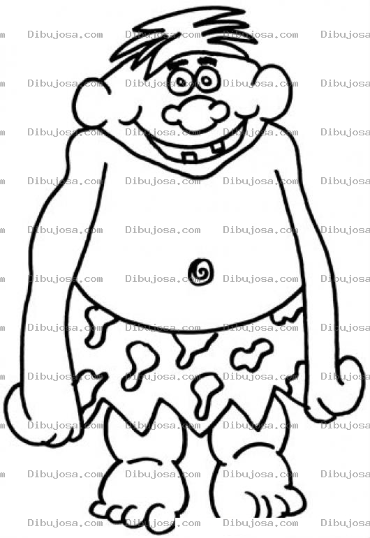Dibujo para colorear Cavernicola Tonto Para Colorear