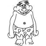 Dibujo para colorear Cavernicola Tonto Para Colorear