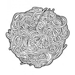 Dibujo para colorear Pasta Espageti Para Colorear