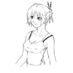 Dibujo para colorear Dibujo De Mujer Sin Brasier Para Colorear