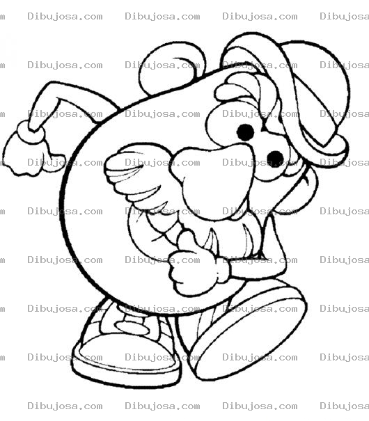 Dibujo para colorear Cara De Papa Caminando Para Pintar Y Colorear