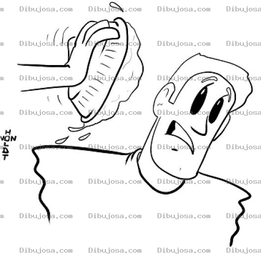 Dibujo para colorear Dibujo De Pastelazo En La Cara Para Colorear