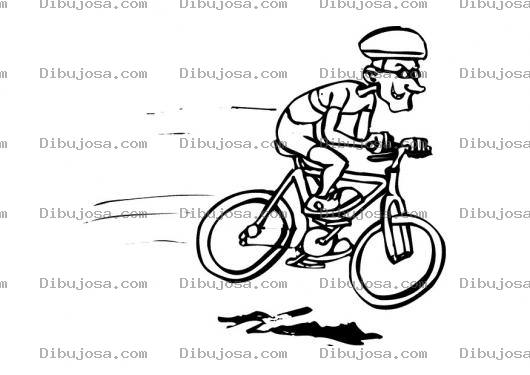 Dibujo para colorear Colorear Ciclista Veloz