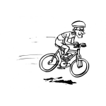 Dibujo para colorear Colorear Ciclista Veloz