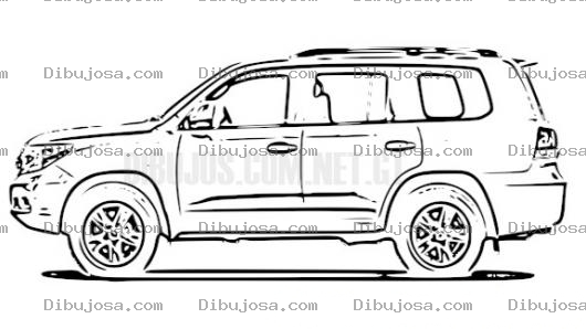 Dibujo para colorear Toyota Land Cruiser V8 para colorear