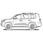 Dibujo para colorear Toyota Land Cruiser V8 para colorear
