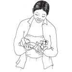 Dibujo para colorear Bebe Prematuro Dibujo De Un Bebesito Recien Nacido Para Pintar Y Colorear Mama Con Bebe De Dias