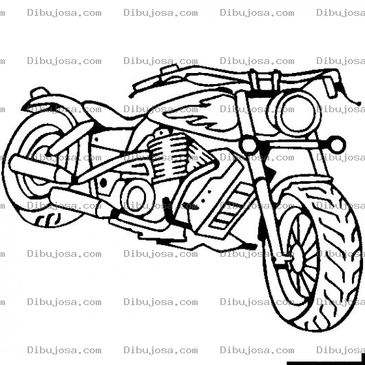 Dibujo para colorear Colorear Moto Harley Davidson