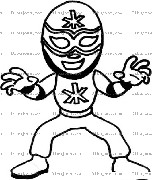 Dibujo para colorear Dibujo De El Santo Para Pintar Y Colorear Al Mejor Luchador De La Lucha Libre Mexicana
