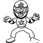 Dibujo para colorear Dibujo De El Santo Para Pintar Y Colorear Al Mejor Luchador De La Lucha Libre Mexicana