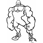 Dibujo para colorear Dibujo De Peleador Con Musculos Grandes Para Pintar Y Colorear Luchador Grecoromano Musculoso