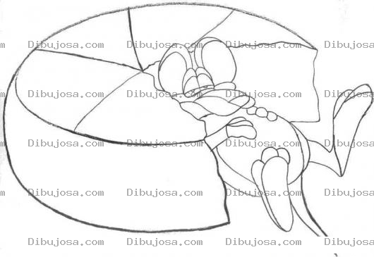 Dibujo para colorear Raton Saciado Dibujo De Un Raton Lleno De Queso Para Pintar Y Colorear