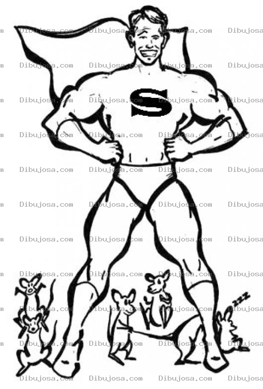 Dibujo para colorear Dibujo Del Super Heroe De Las Ratas Para Colorear