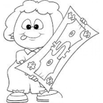Dibujo para colorear Altagando El Presupuesto Dibujo De Una Mujer Estirando El Dinero Hasta Donde Puede Para Pintar Y Colorear Presupuesto Medido