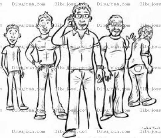 Dibujo para colorear Las Edades Del Hombre Dibujo De Las 5 Etapas De La Edad De  Un Hombre Para Pintar Y Colorear Nino Joven Adulto Adulto Mayor Y Anciano