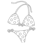 Dibujo para colorear Colorear Bikini