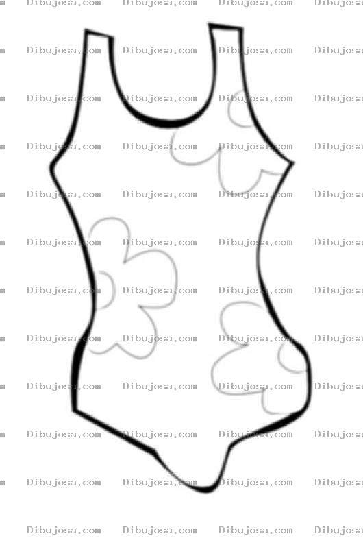 Dibujo para colorear Colorer Calzoneta De Mujer De Una Sola Pieza Con Flores Estampadas