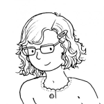 Dibujo para colorear Dibujo De Nina Con Anteojos Para Pintar Y Colorear