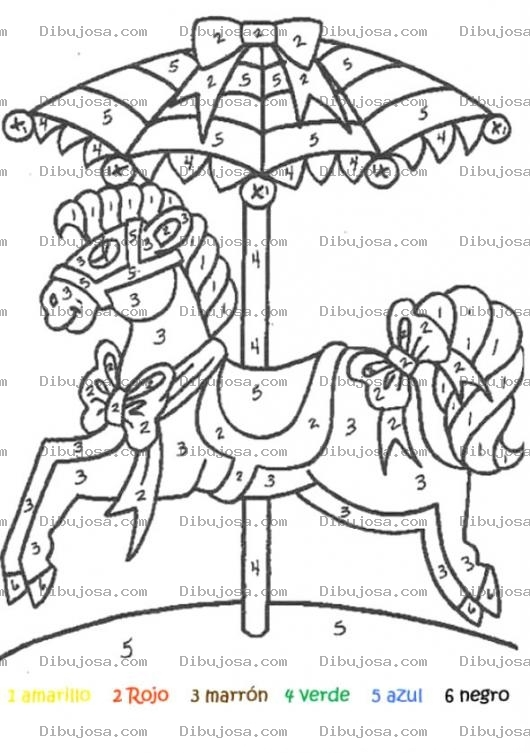 Dibujo para colorear Dibujo De Caballo De Carroussell Para Pintar Por Colorear