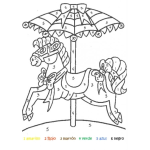 Dibujo para colorear Dibujo De Caballo De Carroussell Para Pintar Por Colorear