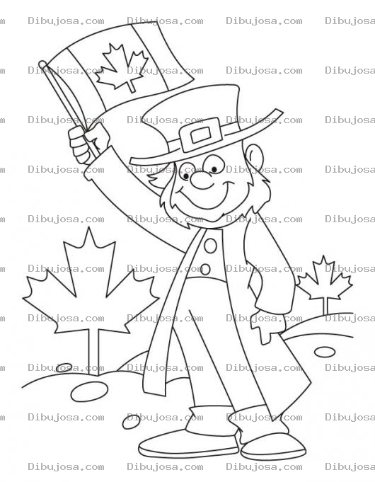 Dibujo para colorear Dia De Canada Para Colorear