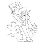 Dibujo para colorear Dia De Canada Para Colorear
