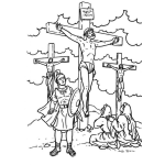 Dibujo para colorear Dibujo De La Crucifixion De Jesus Para Colorear A Jesucristo Clavado En La Cruz
