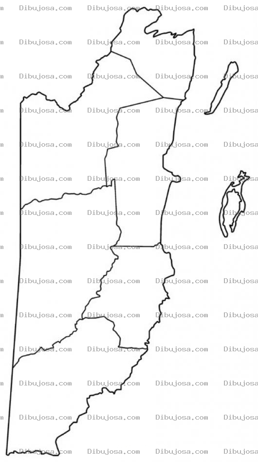 Dibujo para colorear Mapa De Belice Para Pintar Y Colorear Belize Map