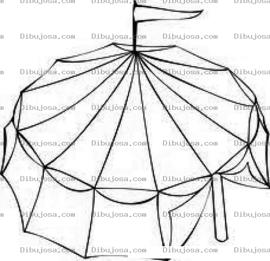 Dibujo para colorear Colorear Carpa De Circo