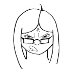 Dibujo para colorear Dibujo De Rubia Enojada Para Colorear