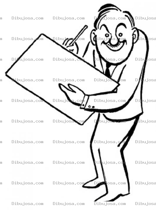 Dibujo para colorear Dibujo De Auditor Escribiendo Apuntes Para Pintar Y Colorear